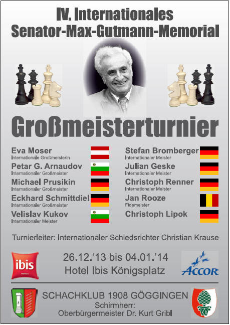 Ausschreibung IV. Int. Max-Gutmann-Memorial 2013/14